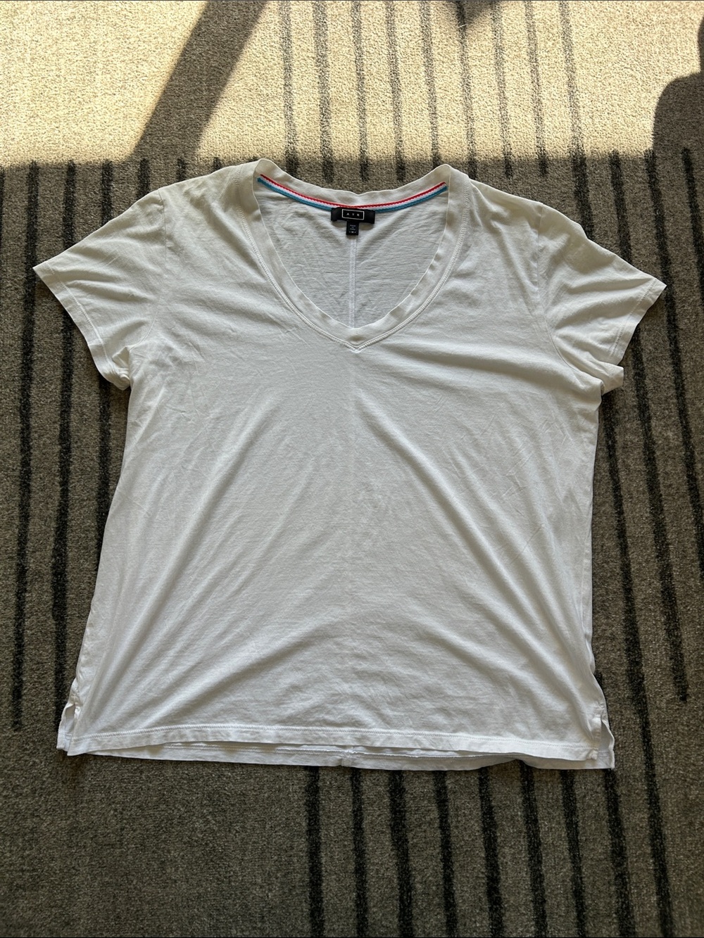 AYR White V-Neck Short Sleeve Tee